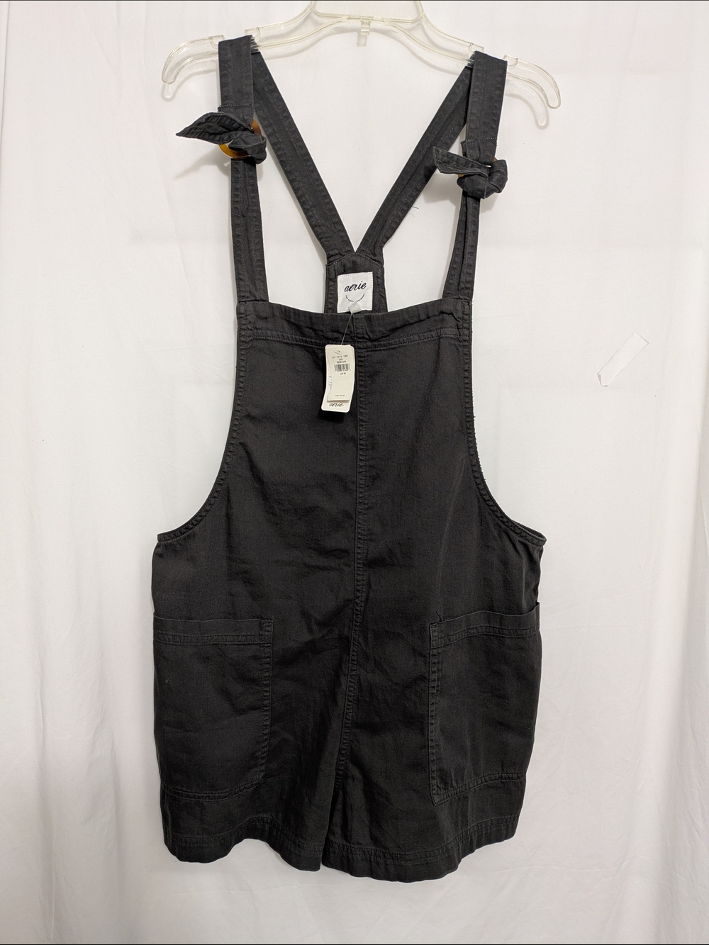 Aerie Charcoal Gray Shortalls Overalls NWT Size M